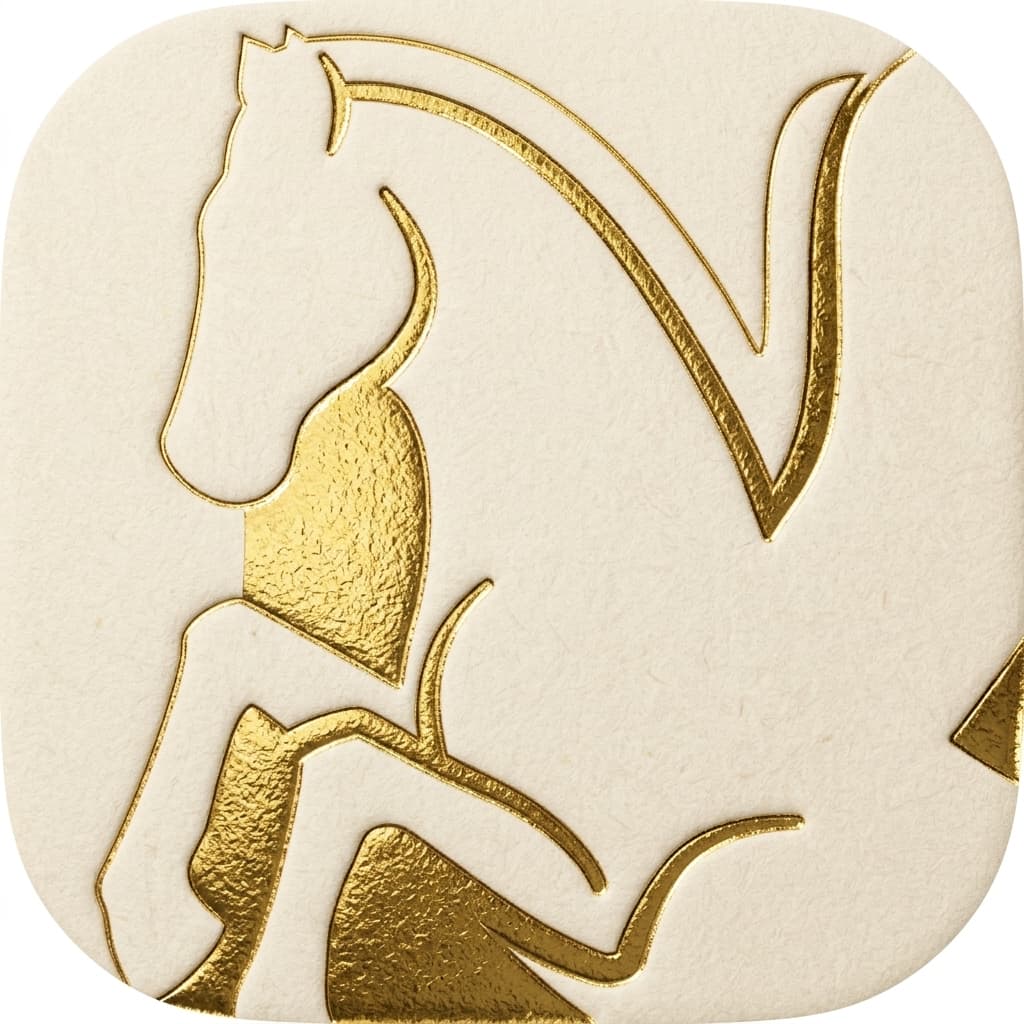 Generated pegasus icon - gold foil