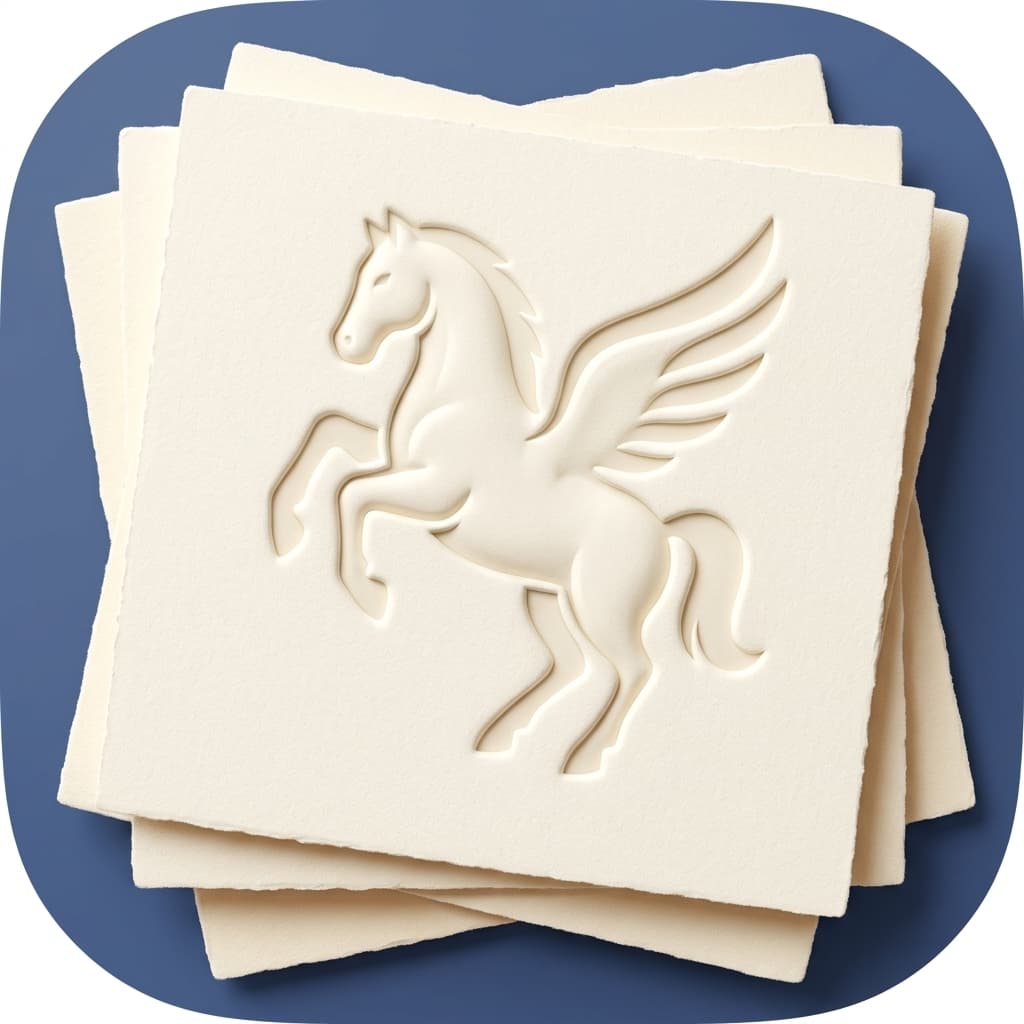Generated pegasus icon - stacked