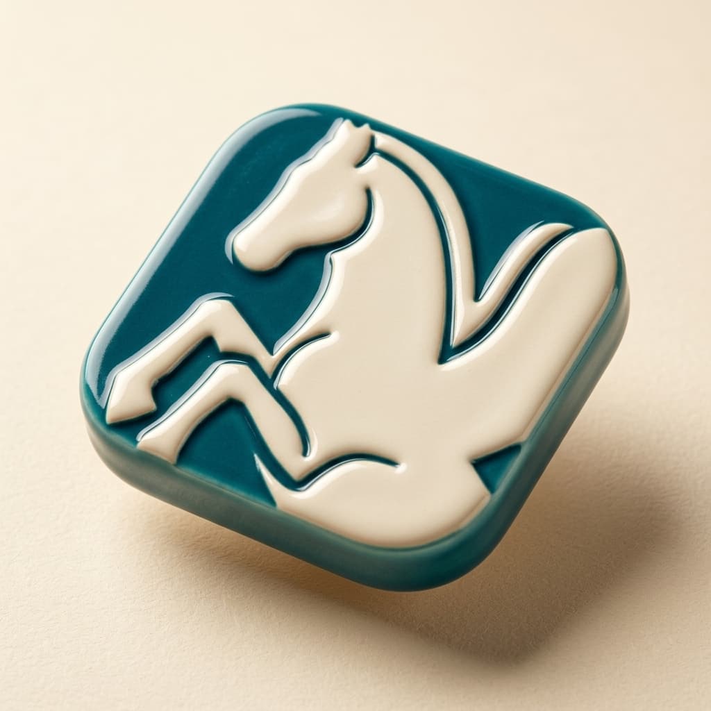 Generated pegasus icon - tilted tile