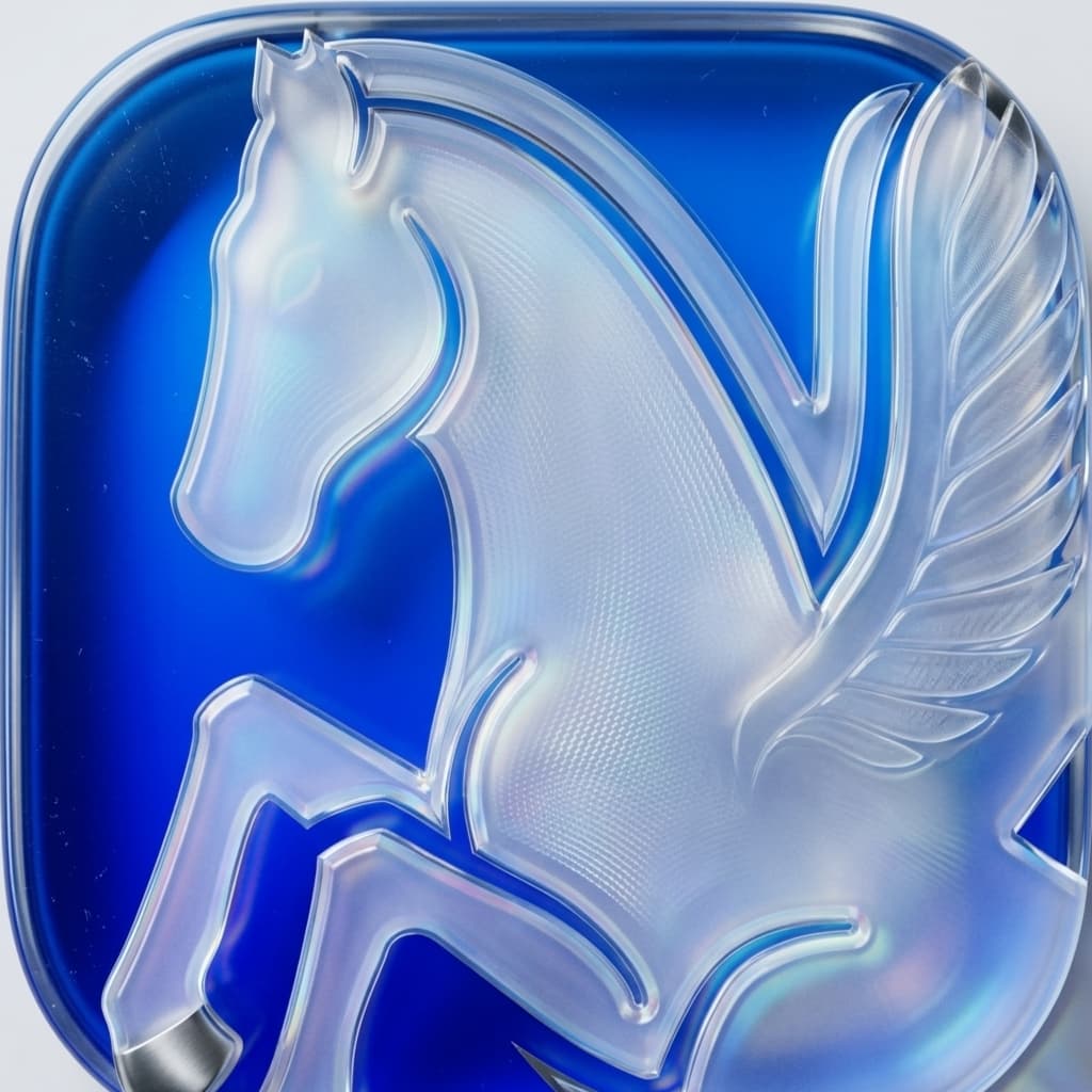 Generated pegasus icon - acrylic