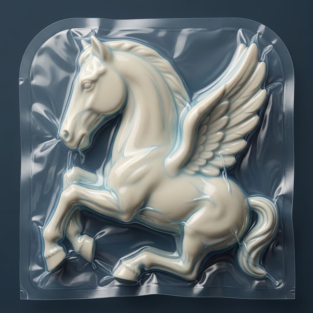 Generated pegasus icon - vacuum seal