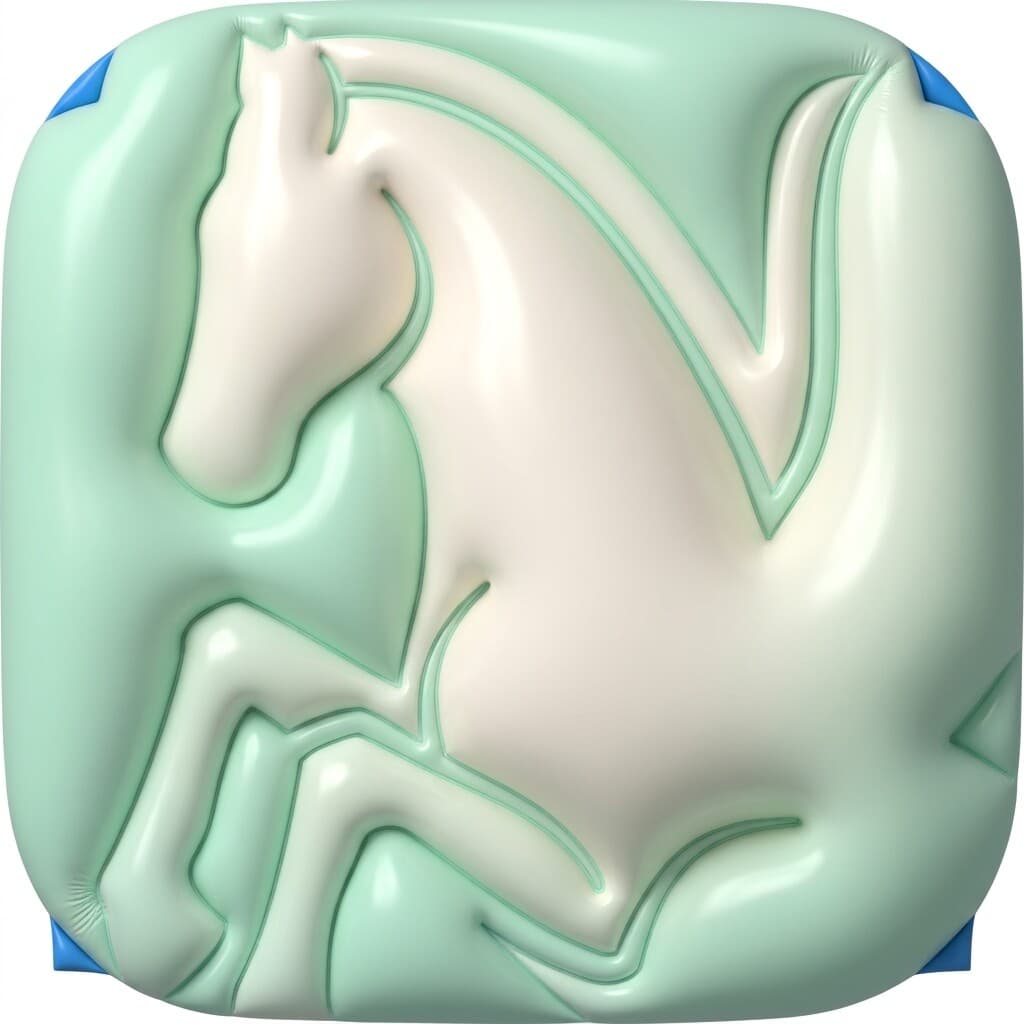 Generated pegasus icon - overinflated