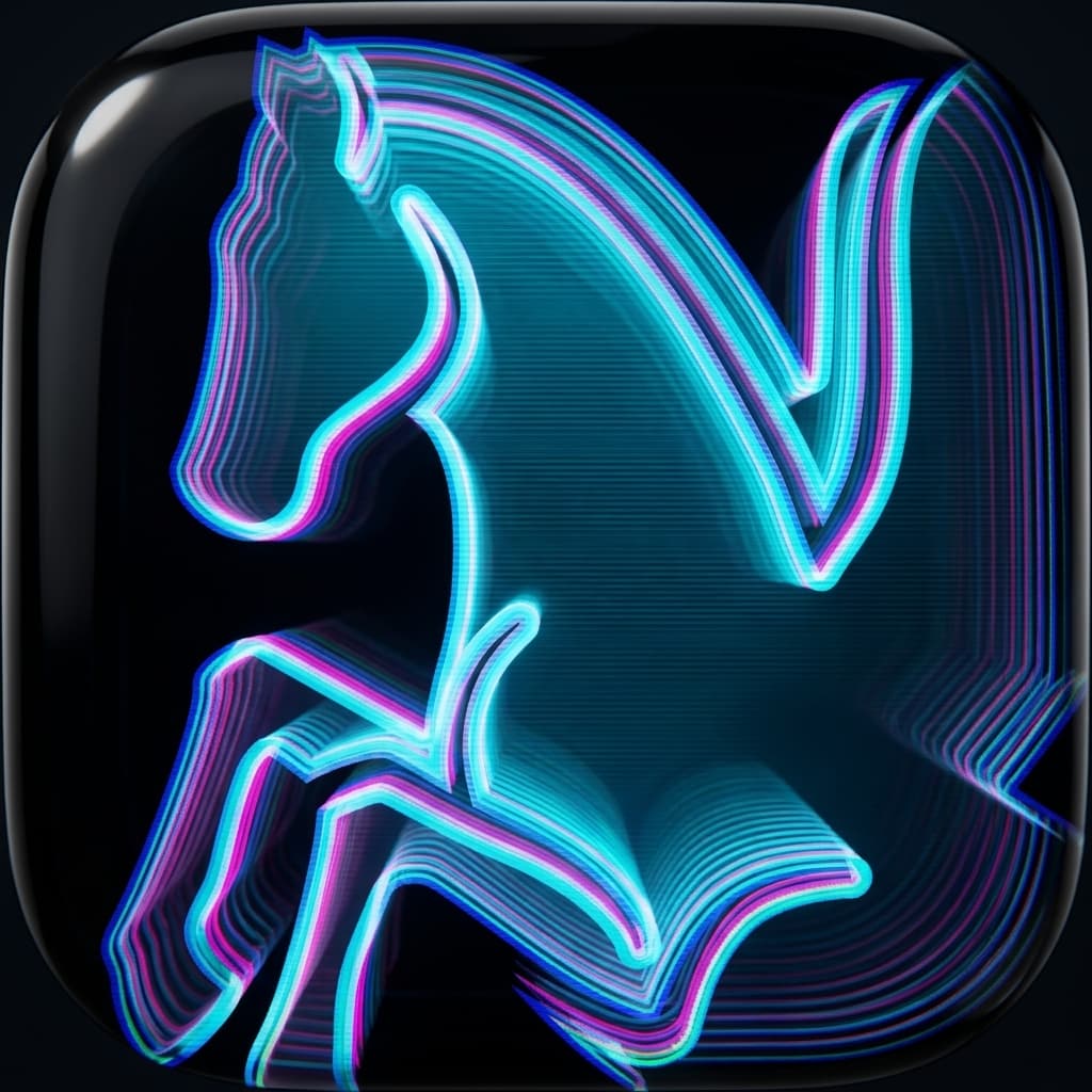 Generated pegasus icon - hologram