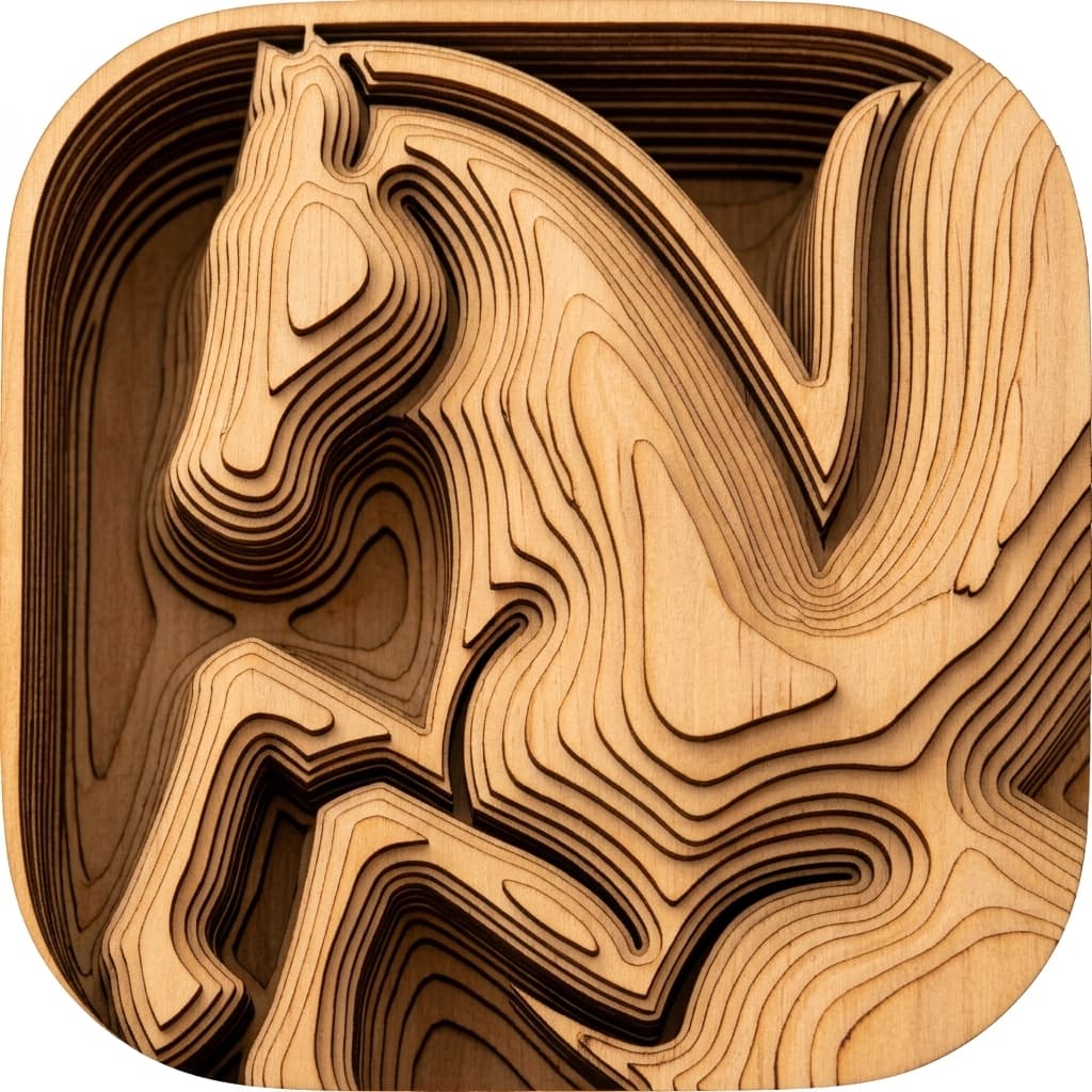 Generated pegasus icon - topo