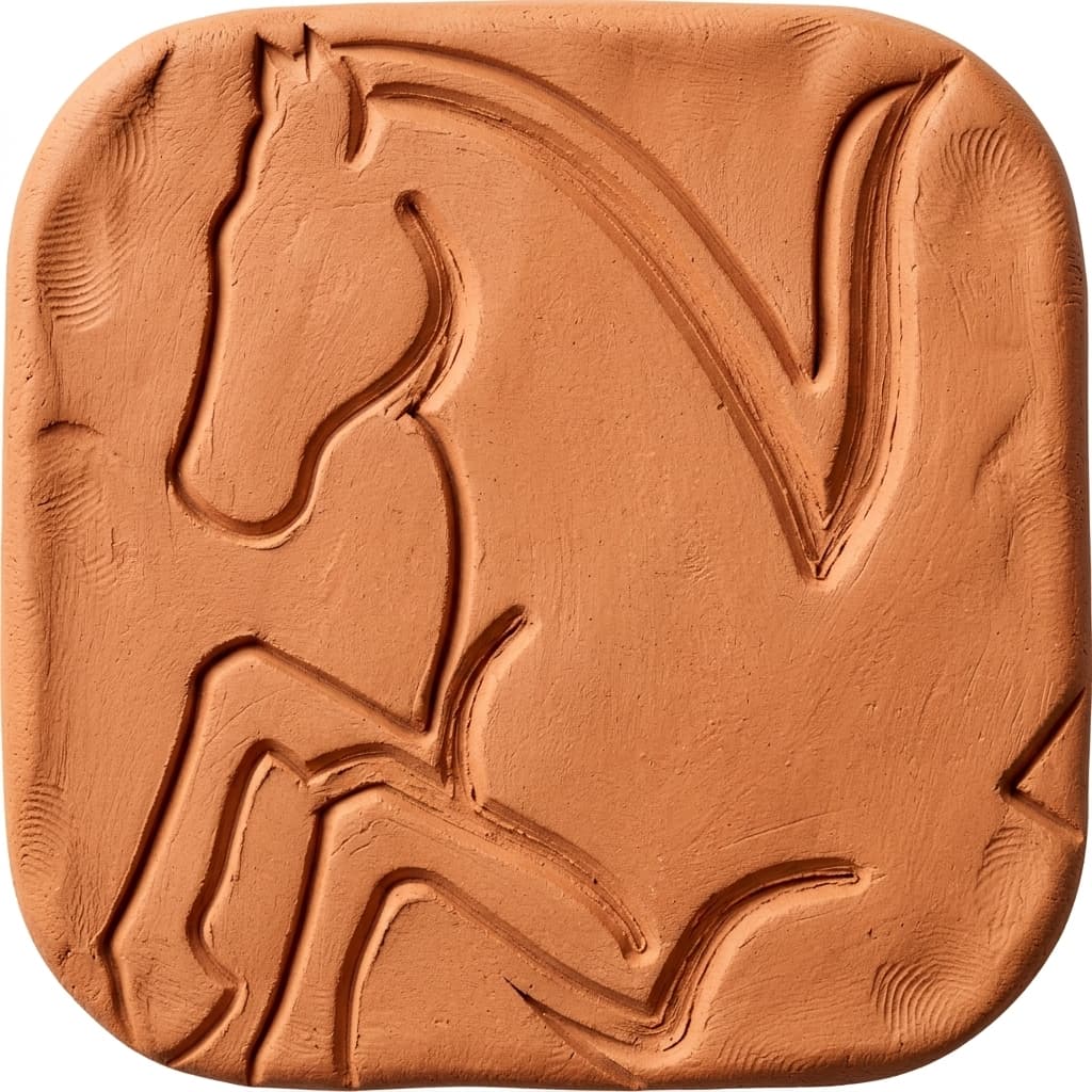 Generated pegasus icon - terracotta