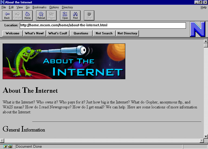 Netscape Navigator 1.0