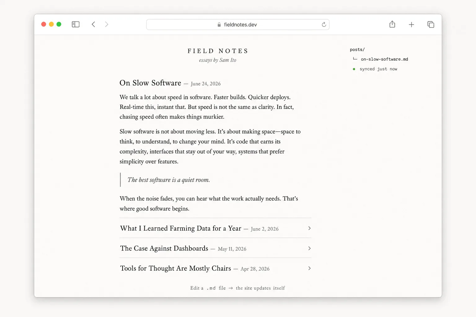A personal blog Space