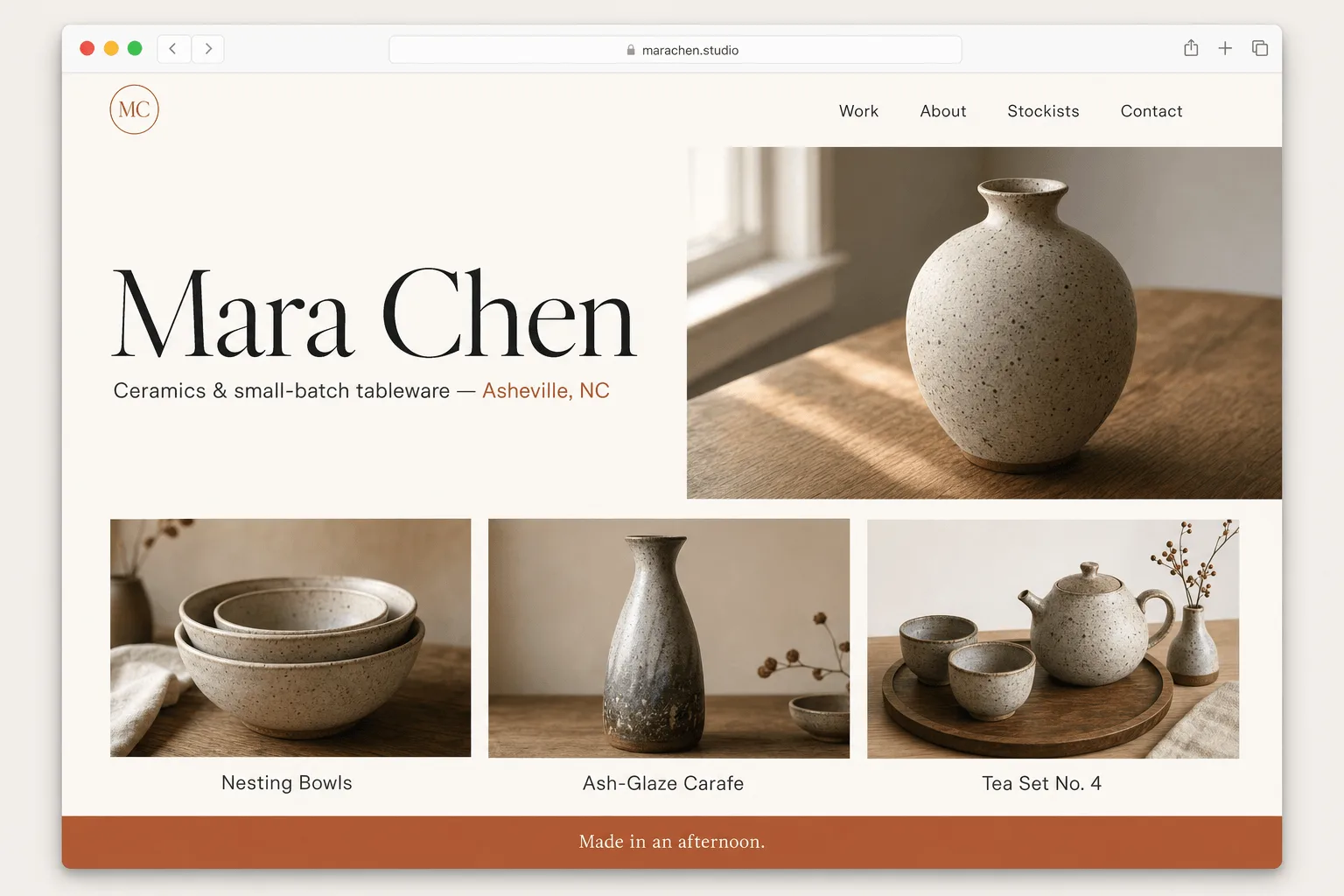 A personal website Space