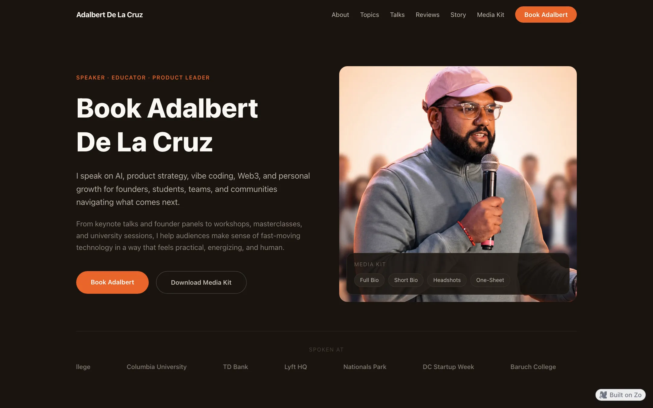 Preview of Adalbert's site
